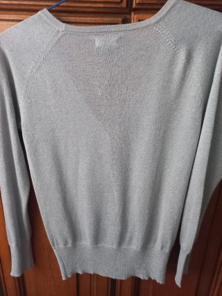 Chaqueta fina plateada Blanco