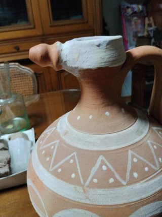 Cántaro Artesanal de Barro