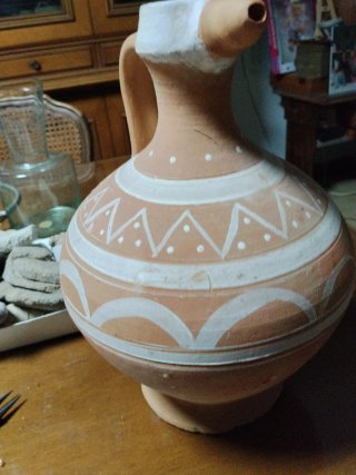 Cántaro Artesanal de Barro