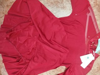 Vestido maillot de danza/patinaje iEFIEL rojo Nuev