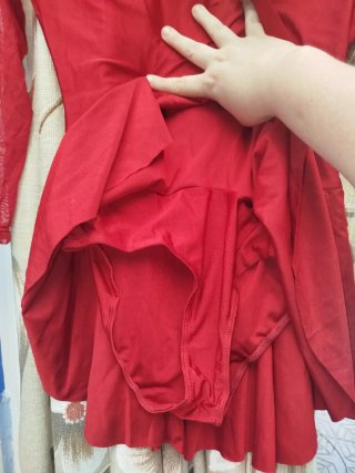 Vestido maillot de danza/patinaje iEFIEL rojo Nuev
