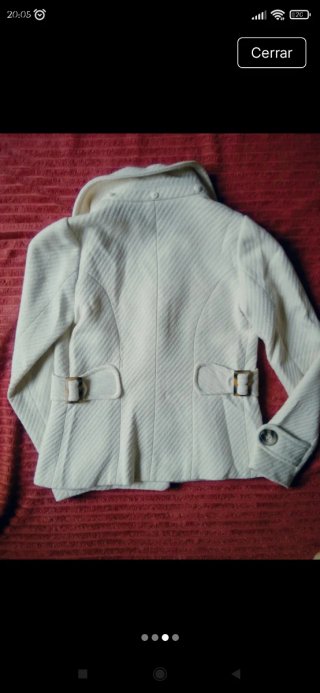 Abrigo Zara Blanco Forrado