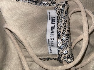 Top lentejuelas Zara Trafaluc plateado