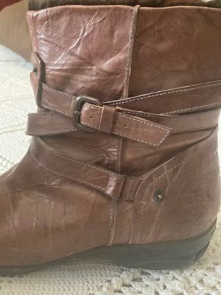 Botines Hispanitas Marrones Mujer