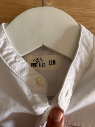 Camisa blanca cuello mao 12m sin estrenar