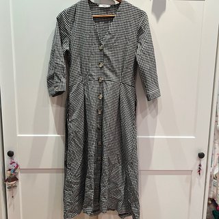 Vestido cuadros vichy Mango