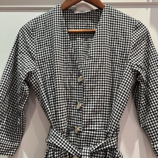 Vestido cuadros vichy Mango