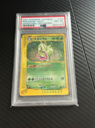 Carta Pokémon Meganium 102/128 PSA 8