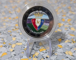 Moneda 2€ C.A. Osasuna con Expositor