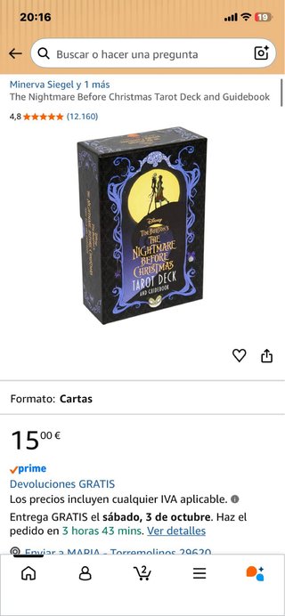 Tarot Pesadilla Antes de Navidad