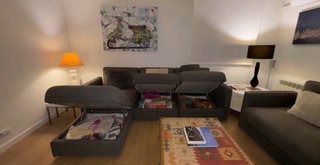 Sofá IKEA con cojines incluidos
