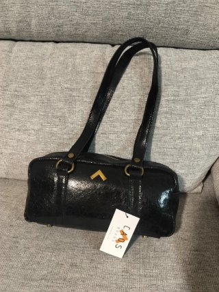 Bolso de hombro de piel
