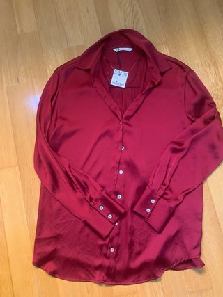 Camisa Stradivarius Roja Talla XS