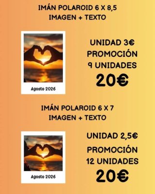 Imanes polaroid persinalizados