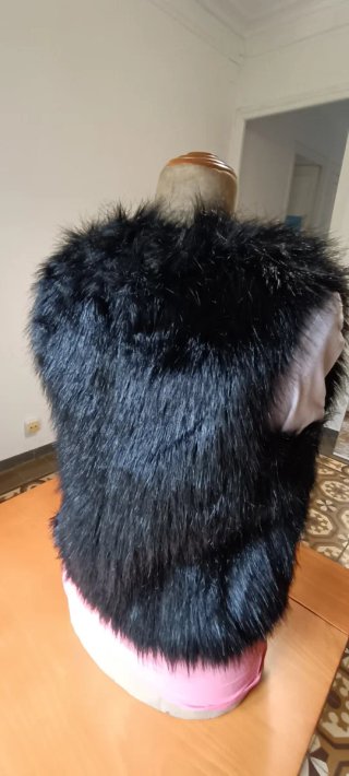Chaleco de Pelo Sintético Negro