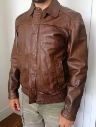 Cazadora de piel Massimo Dutti