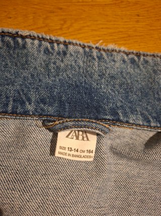 ZARA Chaqueta Vaquera Denim Azul Claro Vintage Y2K