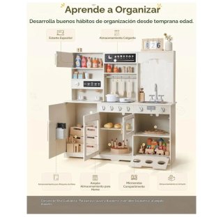 Gran cocina de juguete de madera.