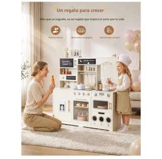 Gran cocina de juguete de madera.