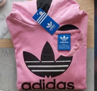 Sudadera Adidas Rosa y Negra Talla L