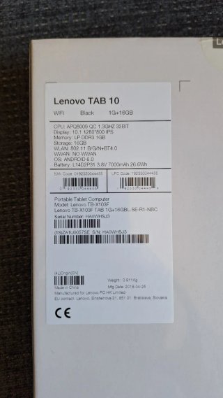 Tablet Lenovo TB-X103F 10 pulgadas