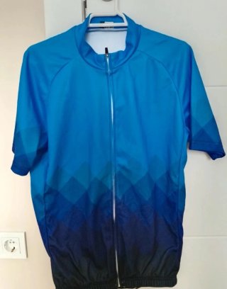 Maillot de Ciclismo Azul Degradado