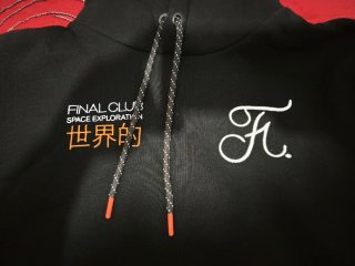 Sudadera NASA Final Club Negra Naranja