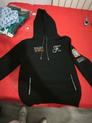 Sudadera NASA Final Club Negra Naranja