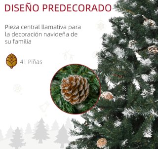 Árbol de Navidad Artificial 150 cm con Nieve