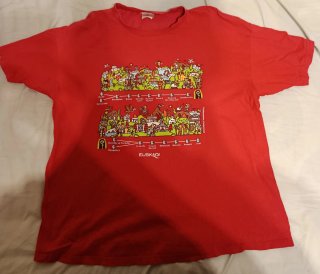 Camiseta roja kukuxumusu euskadi