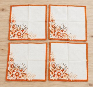 Set 4 tovaglioli vintage in lino