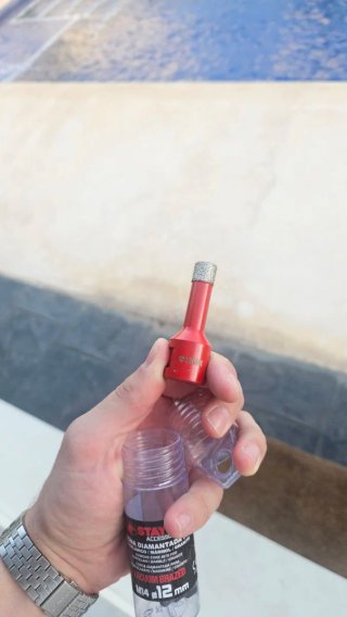 Corona Diamantada M14 12mm Corte en Seco