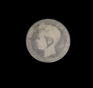 Moneda 1 Peseta Plata 1896 Alfonso XIII