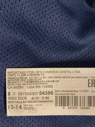 Chaqueta Cortavientos Impermeable Azul (11 años)