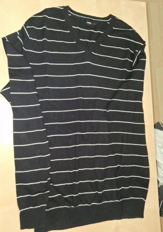 Jersey Celio Negro a Rayas Talla L