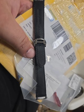 Correa de piel auténtica negra para Cartier