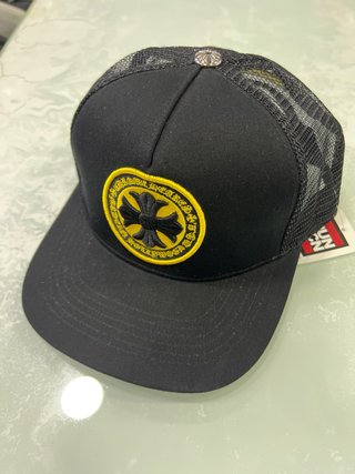 Gorra Trucker Chrome Hearts Negra y Amarilla