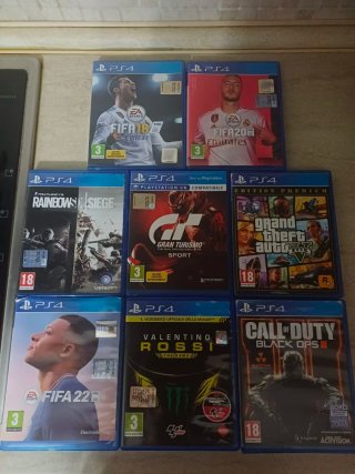PS4 console, R6, GTA5, Fifa 20/22, Black Ops