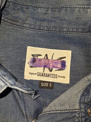 Camisa Vaquera INS&CO Talla S Denim Western