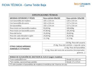 Cama Articulada con Estructura de Madera