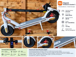Xiaomi Mi Electric Scooter 3 Patinete Eléctrico