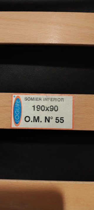 Somier 90cm Patas plegables
