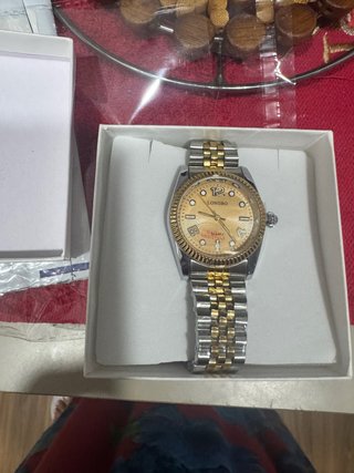 Reloj Longbo Dorado y Plateado