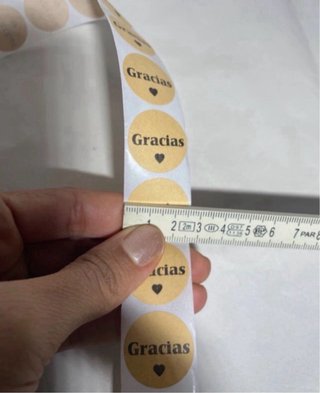Pegatinas Gracias Corazón Kraft 50 und