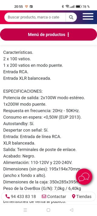 Etapa y Previo Tangent PowerAmpster II CHOLLO HIFI