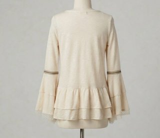 Blusa Boho Chic Beige Encaje