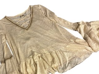 Blusa Boho Chic Beige Encaje