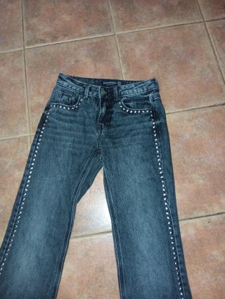 Tejanos Stradivarius Negros Talla XXS de campana