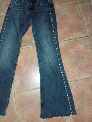Tejanos Stradivarius Negros Talla XXS de campana