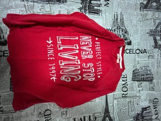 Camiseta Manga Larga Roja Talla S